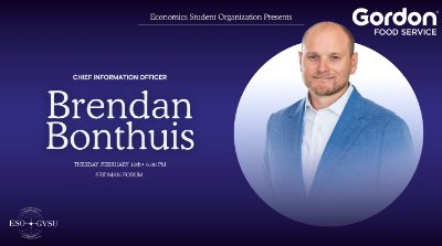 ECO Club Event with Brendan Bonthuis - 2.10.26 - 6:00 pm - Seidman Forum